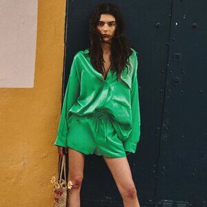 Zara Green Cocktail Skirt Set